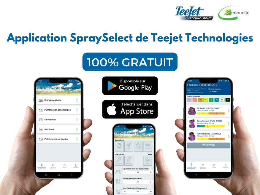 Application TEEJET sur Smartphone iOS/Android